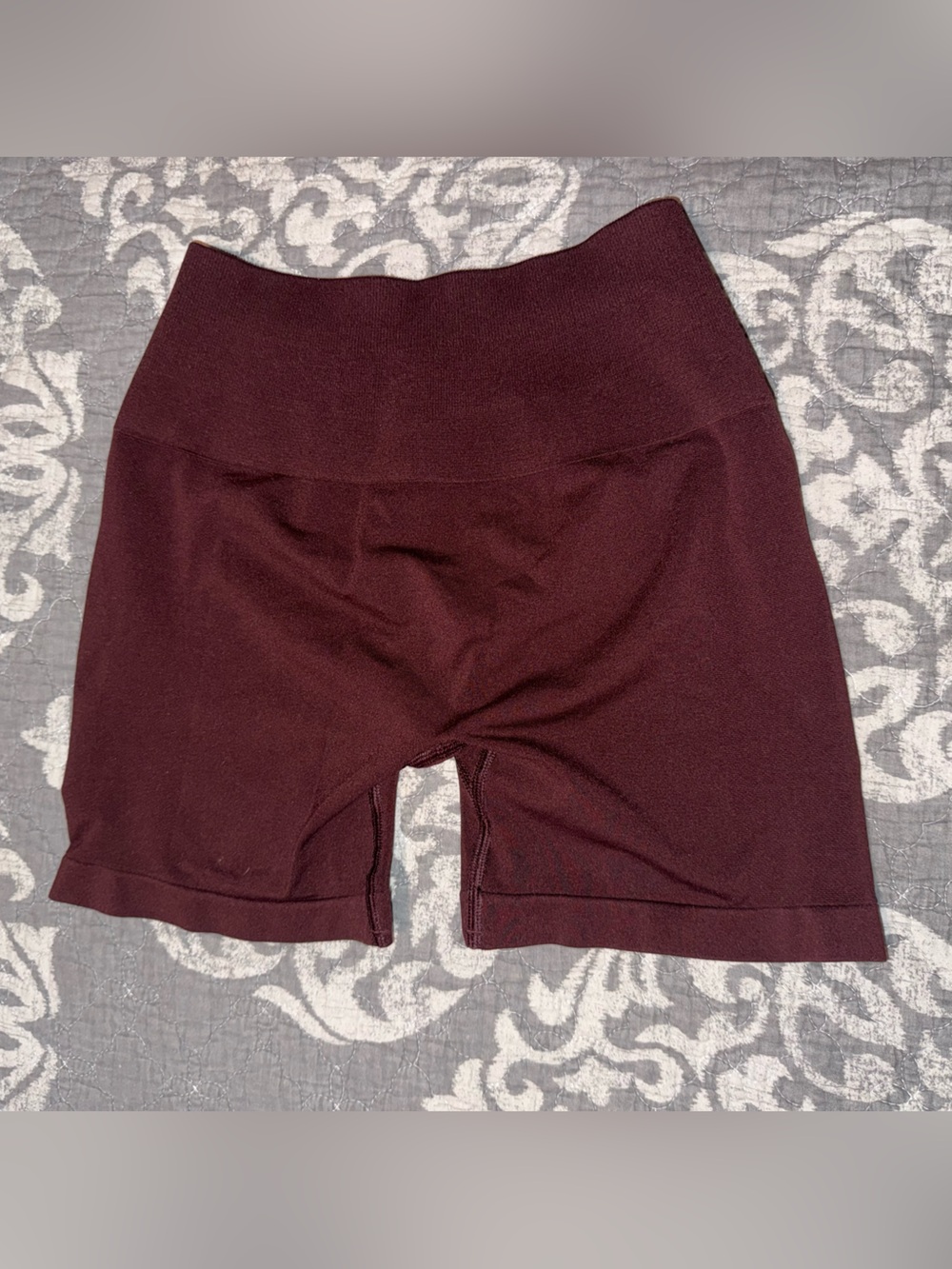 Alphalete Athletic Bike Shorts in Deep Burgundy